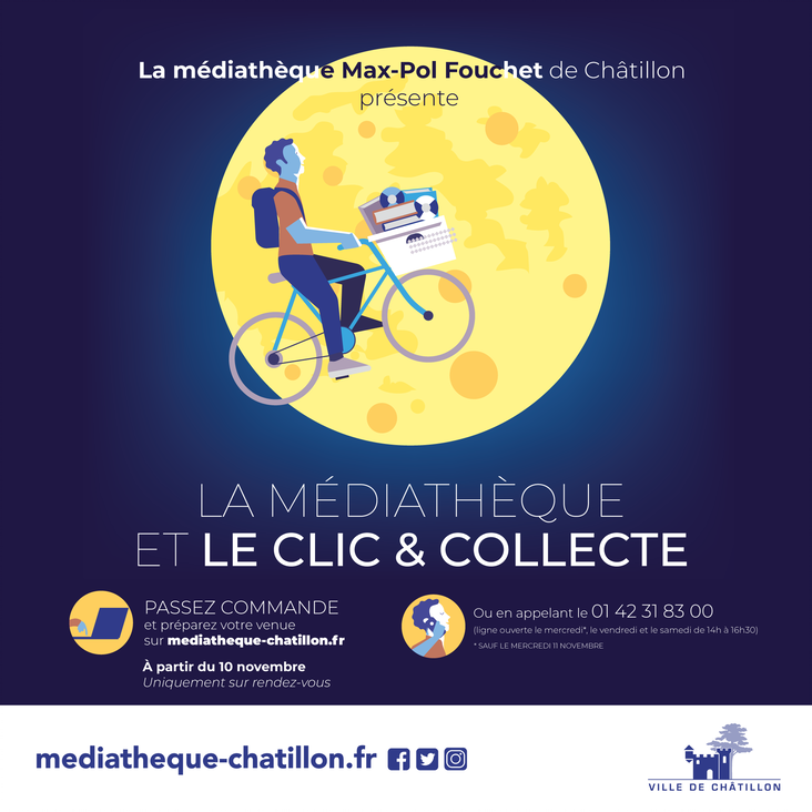 BibChatillon's tweet photo. Le Clic &amp; Collecte de la @BibChatillon est ouvert ! 
Faites vos réservations dès maintenant sur notre site.
https://t.co/wUxf370LpA https://t.co/pbTKY7Shpp
