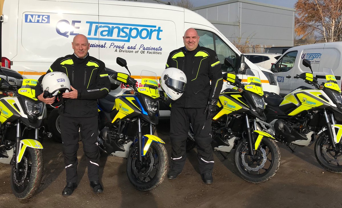 QeFacilities's tweet photo. Two of the new bikes will operate out of our Coventry and Warwickshire Hub, whilst the other two will remain in operation though the North East, with further expansions planned over the coming months. #pathologycourier #NHStransport https://t.co/C9ooKyg5tr