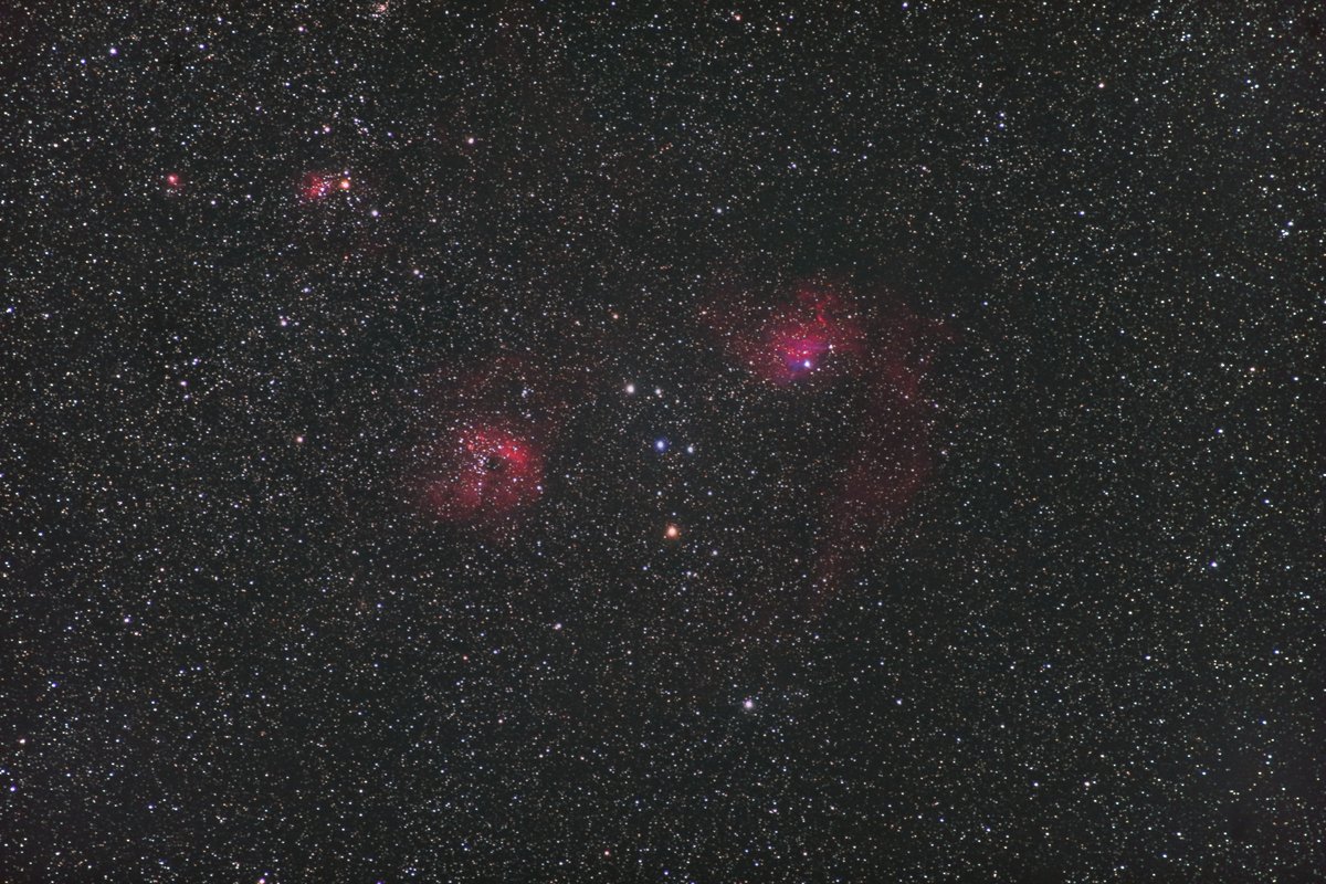 あいぼー君 ぎょしゃ座の勾玉星雲を撮りました けど露光が足りない感じですね 結構淡い星雲なんですね Eos X2はiso1600までなので 2回目はkpで撮ってみます Fl換算330mmと1497mm Ic405 勾玉星雲 T Co Jyufcfwehc 天体写真