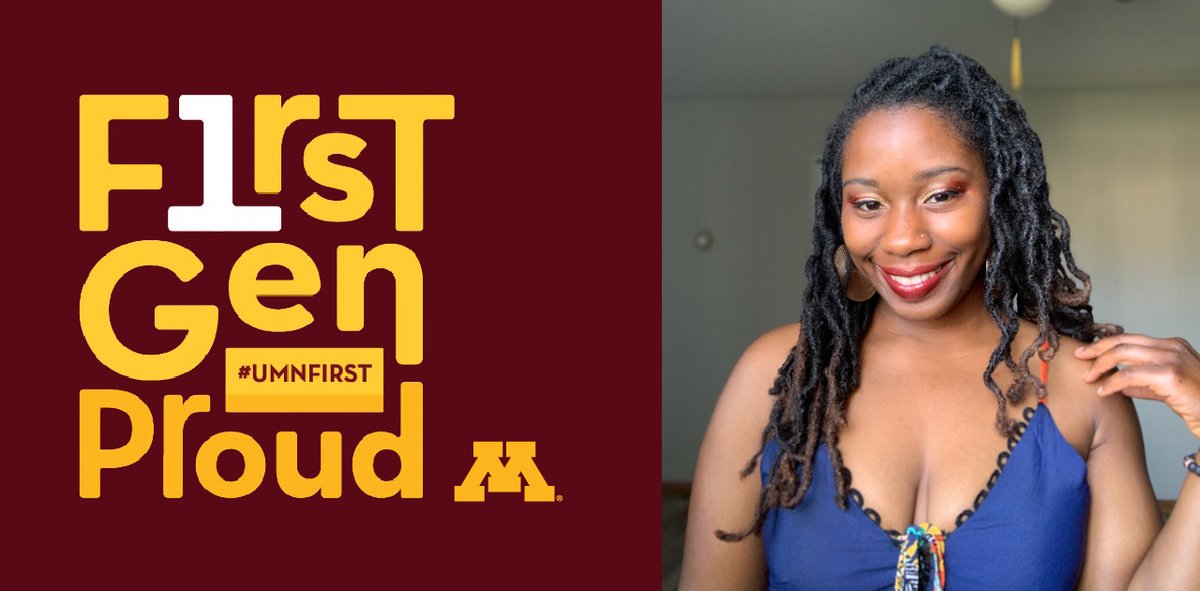 UMN_Pharmacy's tweet photo. J'Nae S, Class of 2023. "I am so proud to be a first generation college student while being a student parent...A piece of advice to others is to never let road blocks, set backs or obstacles define you or detour you from getting to your dream." #UMNFirst #CelebratingFirstGen https://t.co/FOWl8C8alR