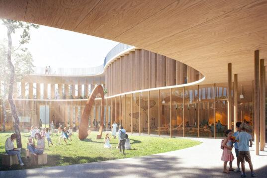 Could this be the school of the future? This modular tree-house school concept connects kids with nature inhabitat.com/modular-tree-h…