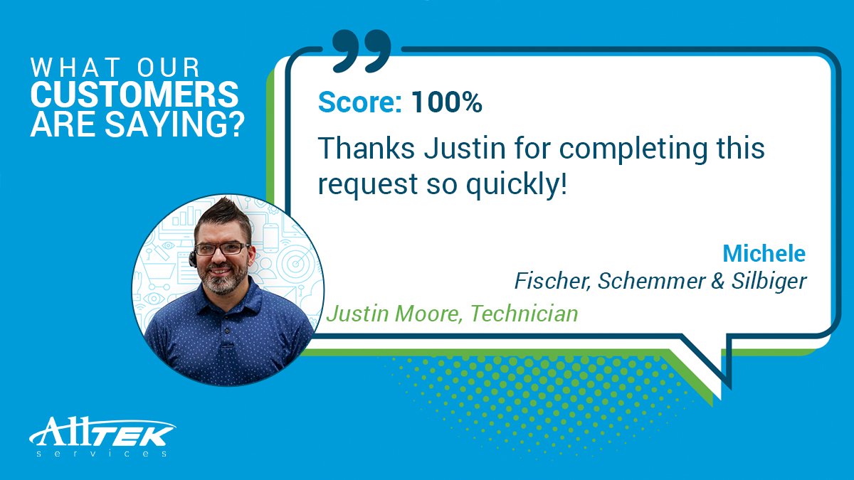 #TestimonialTuesday! Are you thrilled with your IT support team? Our customers can tell you first hand that our team is the best!

Contact us today at (863) 709-0709 or visit us at alltekservices.com.

#MSP #itservices #itsupport