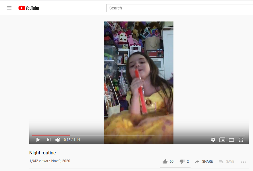 bvsm_donald's tweet photo. BVSM Member Tommy Smith will be on charge with the night and morning routine videos. IS THIS EVEN ALLOWED ON #YouTube? You see that this girl didn't wear any underwear and almost 2,000 views based on pedophile viewers. #AnswerUsPedoTube #PedoTube https://t.co/gvgdx4Mplf