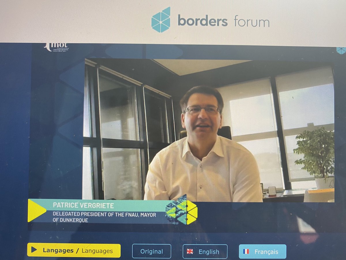 ⁦<a href="/P_Vergriete/">Patrice Vergriete</a> ⁩ président délégué ⁦<a href="/Fnau_urba/">FNAU - Fédération des agences d’urbanisme</a>⁩ vp ⁦@AGUR_Dunkerque⁩  au Borders Forum ⁦<a href="/reseauMOT/">Mission Opérationnelle Transfrontalière</a>⁩ : il faut à la fois une volonté politique et une #ingénierie comme celle des agences d’urbanisme pour réussir la coopération #transfrontaliere