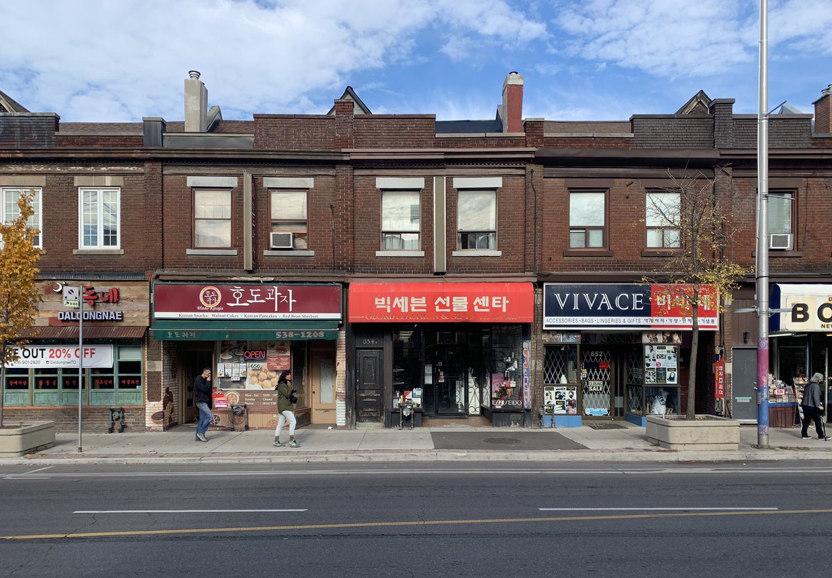 Koreatown, Toronto: Victorian houses turned storefronts. 1/