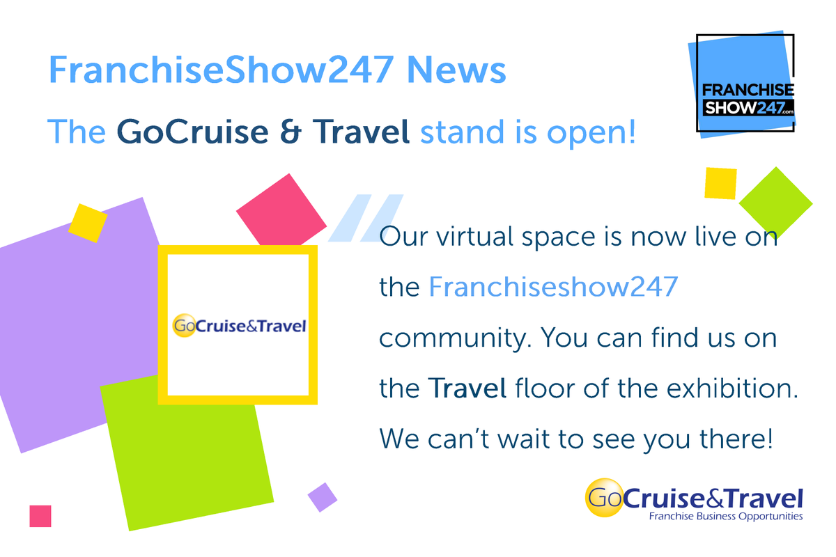 franchise_247's tweet photo. We are proud to announce the launch of #GoCruise & Travel Franchise on the #Travel floor of the #FranchiseShow247 community.
You can visit them here: https://t.co/sRNdeoZzfq https://t.co/4OFOmtq6ky