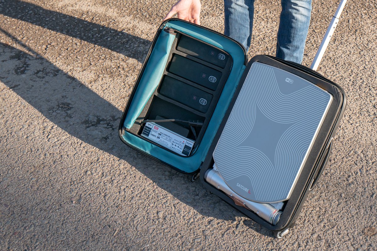 grcltd's tweet photo. Cabin checkable? Hard case? Backpack? Tripod? Charger? Yes! Virtual demo showing @Satcubeterminal on @INTELSAT with various cases we’ve supplied it in to meet customer requirements. #FirstResponders #Broadcast #Government #OilandGas there’s a #Satcube to suit your needs 😎📡 https://t.co/J2OhkUuV8X
