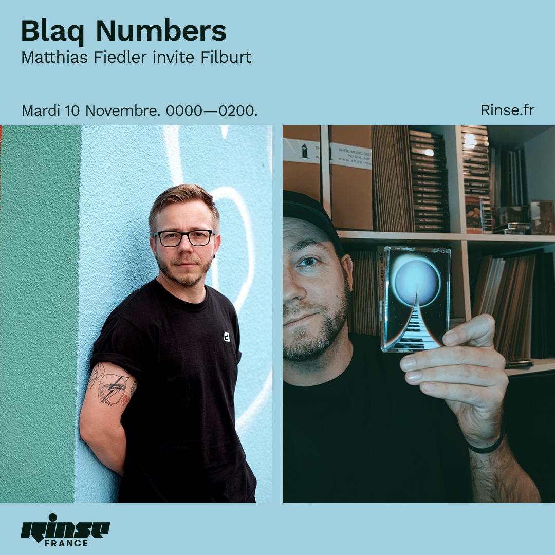 RinseFrance's tweet photo. Minuit !

Tout de suite retrouvez #MatthiasFiedler invite #Filburt sur le label @BlaqNumbers ! 

🎶
https://t.co/BPQU63CL8Z

#verrouillé 🔒 https://t.co/GnEXqQ5YAj https://t.co/cgUWEbPhiG