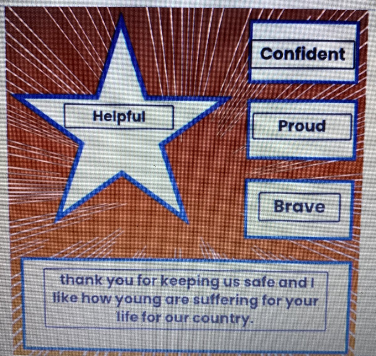 breneman_ms's tweet image. Honoring Veteran’s day during morning meeting today where the students chose 4 adjectives that they felt best described the military and wrote a thank you sentence! #NESMatters #VBAlwaysLearning