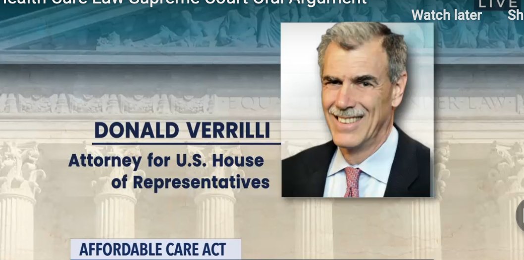 Donald Verrilli is arguing for the House of Representatives,