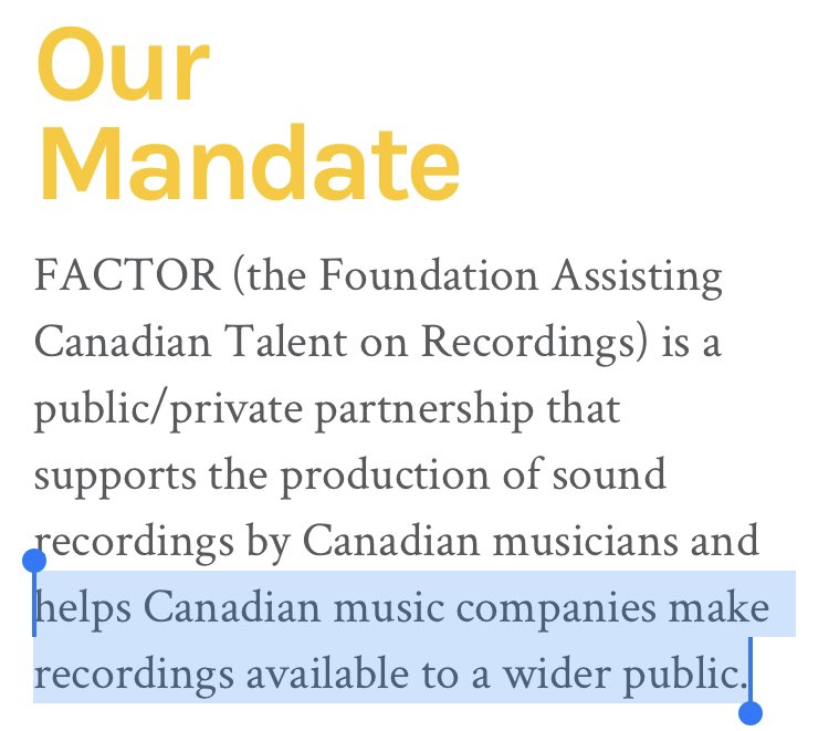 Their mandate ( https://www.factor.ca/about-the-foundation/our-mandate/) is not to support small musicians but to elevate Canadian artists to reach a wider level. With this mandate it always makes sense to back an established winner and make them even bigger. With this mandate it never makes sense to take risks.