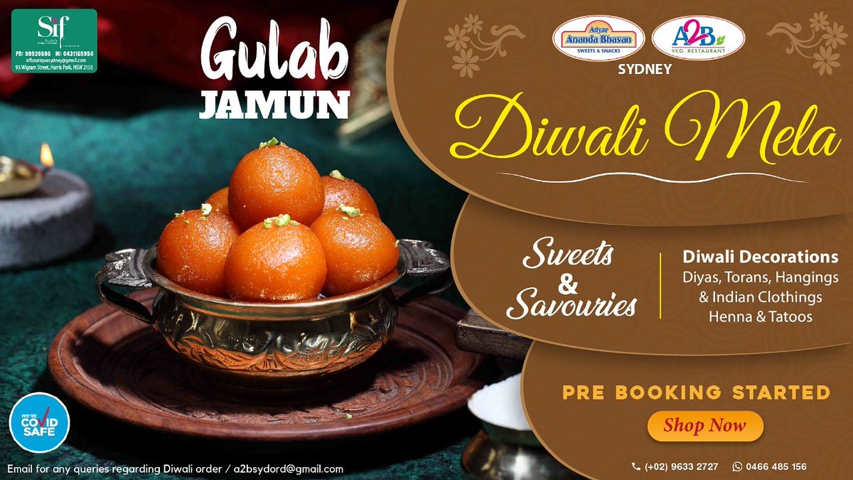 AdyarSydney's tweet photo. For Pre Booking:
https://t.co/XJFyiJdepR

#AdyarAnandhaBhavan #IndianRestaturant #Australia #Diwali #Pre #Ordering https://t.co/V32s9cX7mf