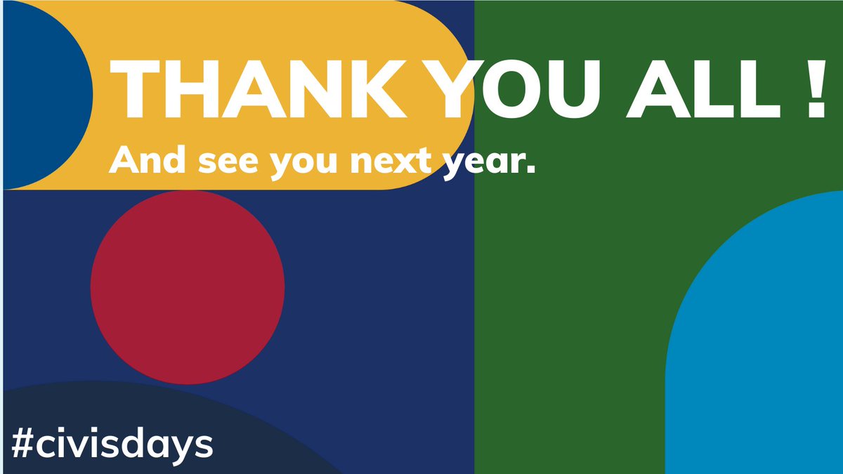 civis_eu's tweet photo. Our very first Global #civisdays comes to an end!
A big thank you to all participants, keynotes, moderators students &amp; the #civisdays team for making this wonderful event happen! 🎉 👏
Special thanks to @JKuylenstierna for moderating the event and standing all day long! https://t.co/0R35JPyOdb