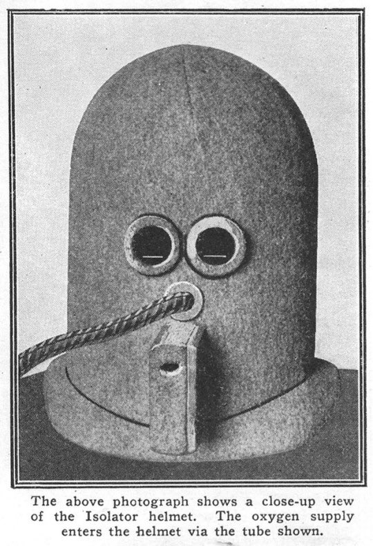 ddoniolvalcroze's tweet image. The Isolator - A helmet designed in 1925 to block out all the noise from the surrounding environment and narrow the field of view to only let you see the page in front of you. Designed by Hugo Gernsback.