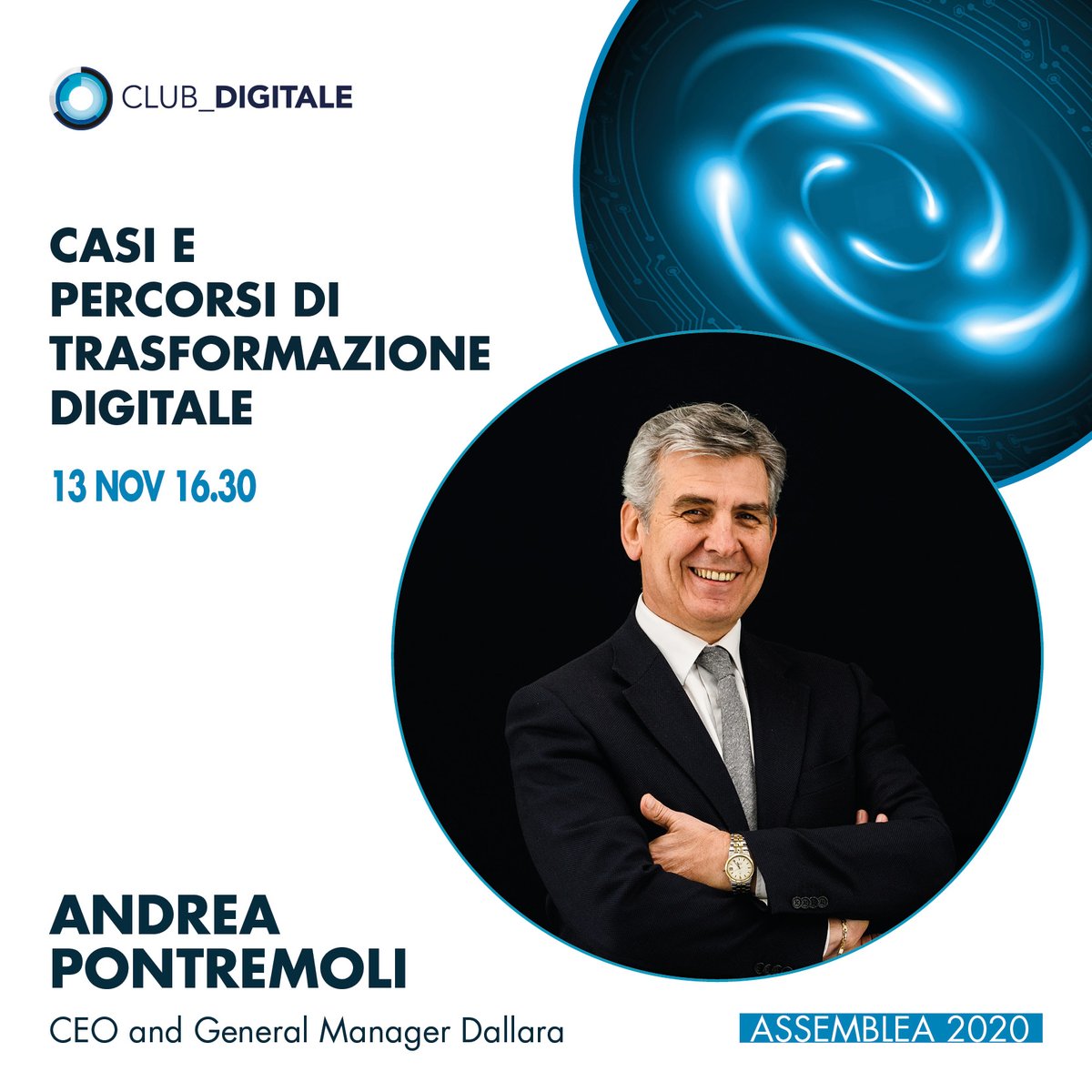 UnindustriaRE's tweet photo. Andrea Pontremoli e Corrado Mazzoni relatori dell'Assemblea streaming #Club_Digitale Casi e percorsi di #trasformazionedigitale
Esperienze di imprenditori e manager su #DistrettoDigital di @UnindustriaRE
Venerdì 13 novembre ore 16,30
Per partecipare ➡ https://t.co/XqK9ojnUiw https://t.co/AylMs9vQUV