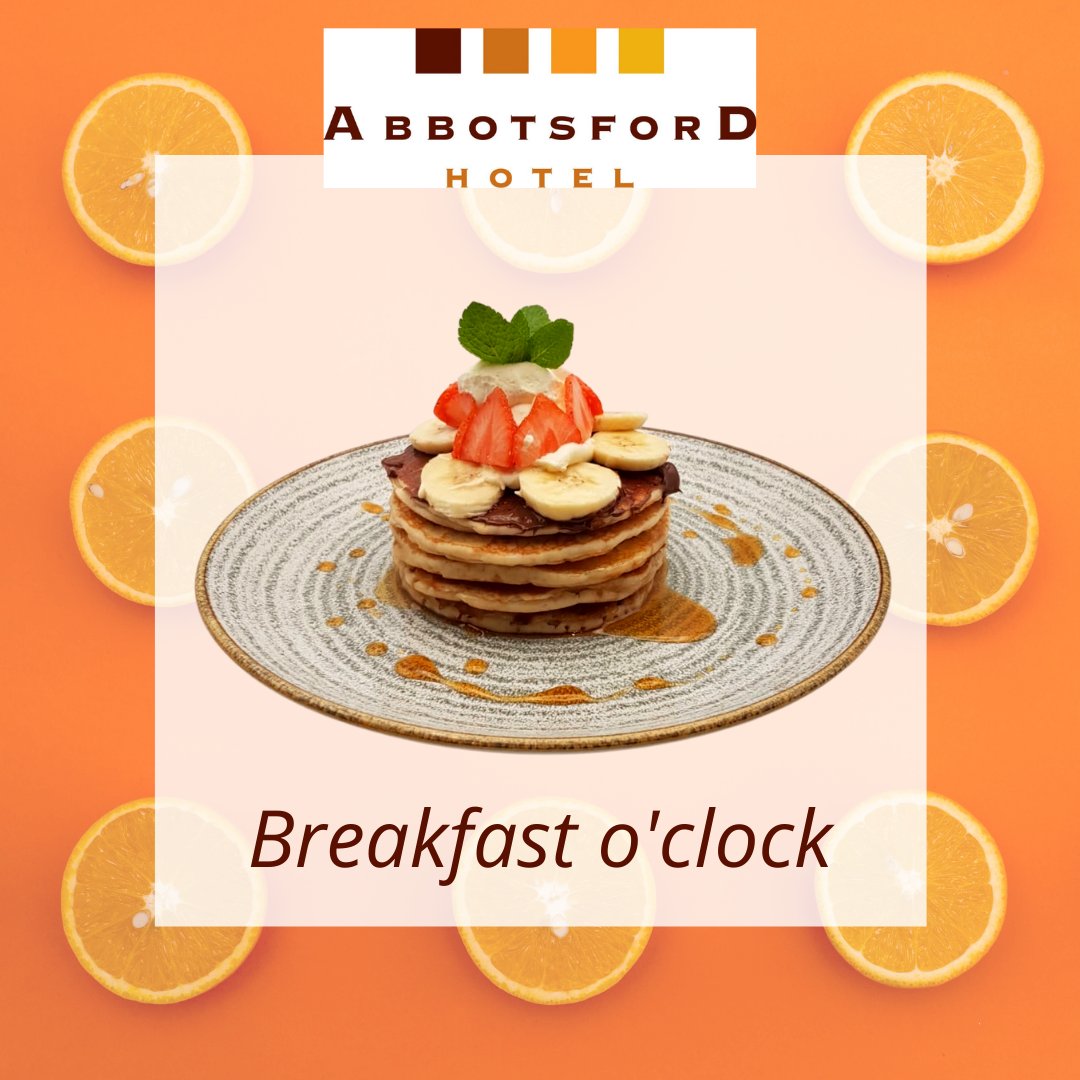 If this wouldn't set you up for a Saturday we don't know what would!
These pancakes are flippin amazing- just one of the items on our menu.
Breakfasts now served 8-12noon daily &amp; if you book your table in advance you'll receive 20% discount off the bill.
abbotsfordhotel.com