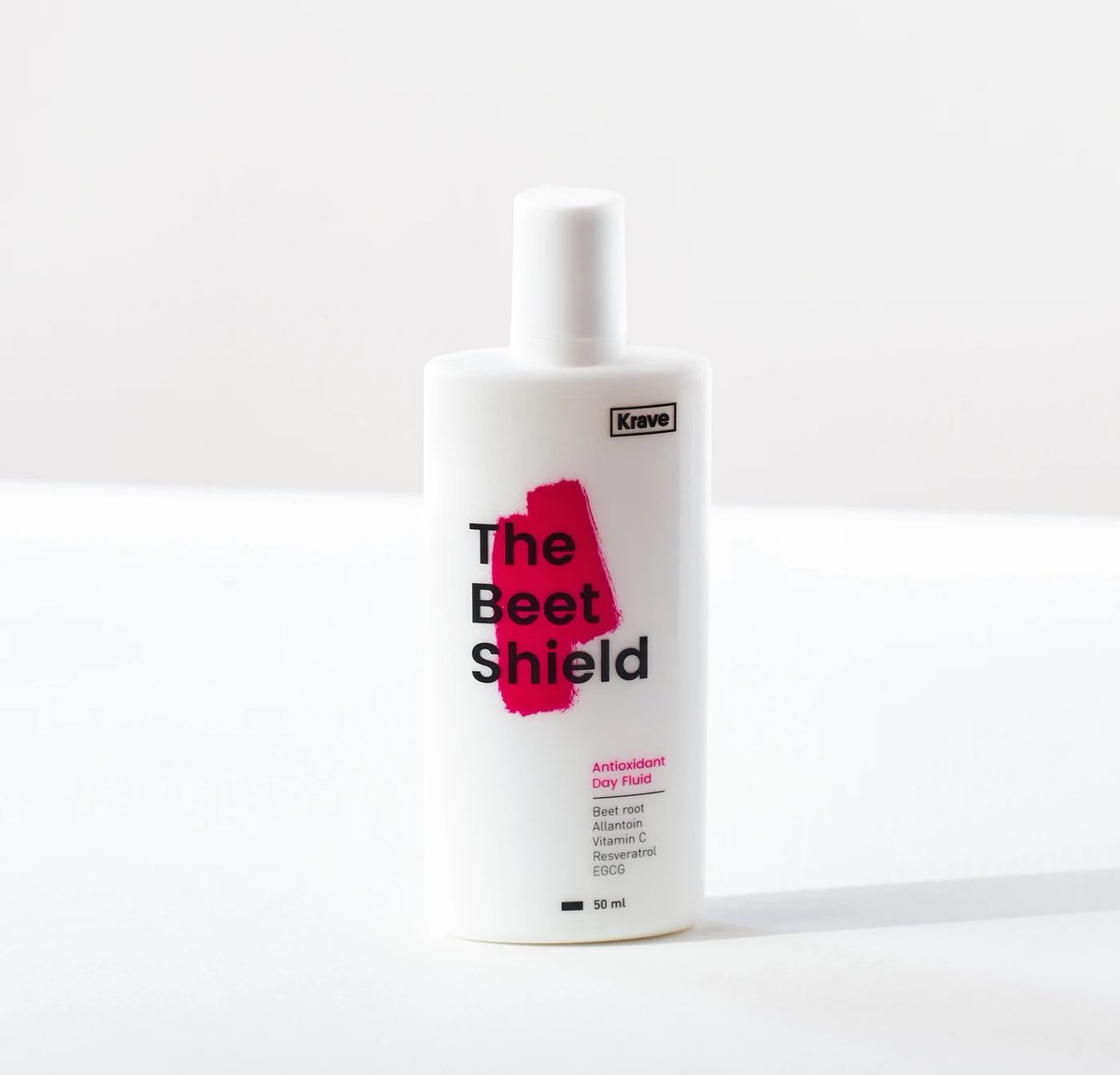 Krave Beauty Beet Shield SPF 50 PA++++ ($20)  @kravebeautyinc • Chemical sunscreen (no avobenzone) • Lots of antioxidants • Fragrance & essential oil free• Not sure if it’s water resistant• VERY thin