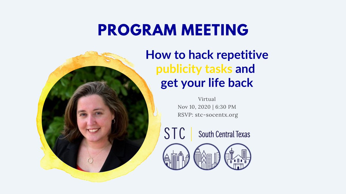 Join us tonight. 
stc-socentx.org/program-meetin…
#Techcomm #Marcomm