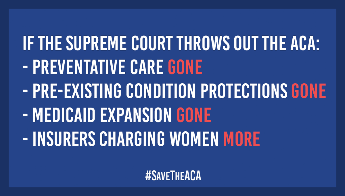 RepAdamSmith's tweet image. Over 130 million Americans live with pre-existing conditions. They rely on the ACA’s pre-existing condition protections to receive affordable care. President Trump and the GOP are continuing their attacks on the Affordable Care Act today at the Supreme Court. We must #SaveTheACA.