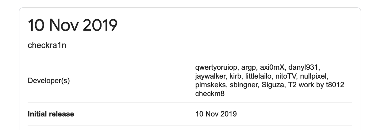ITechlk's tweet photo. Checkra1n Jailbreak tool 1එක release කරලා අදට අවුරුද්දක්

#Checkra1n #1year #Jailbreak #tool https://t.co/tn56BZ3ODb