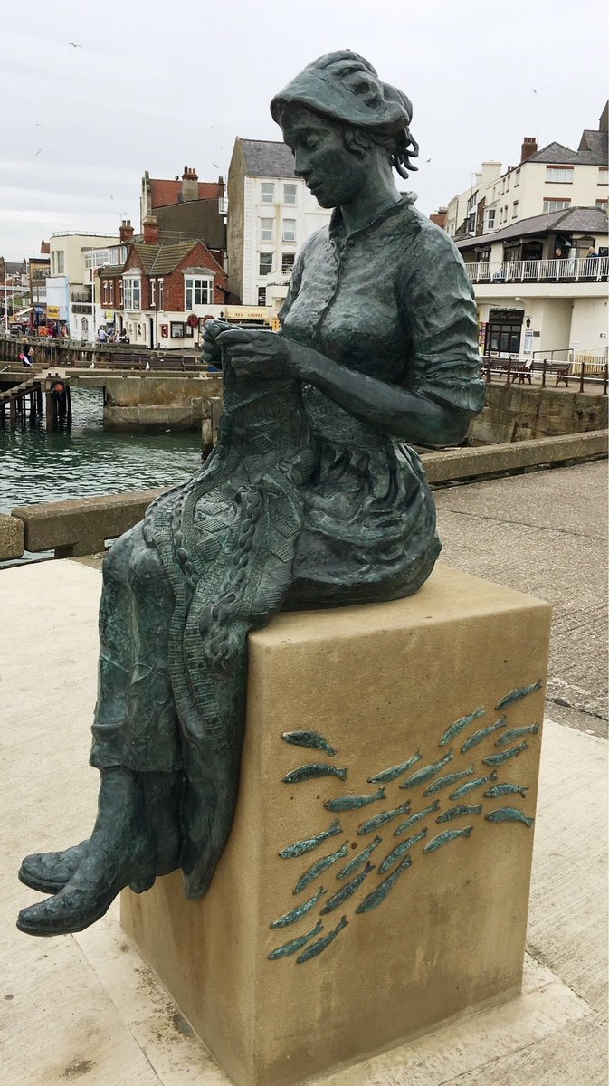 The absolute joy that is  @caitlinmoran timeline this afternoon. Some stunningly beautiful and moving statues of women. I need to make a list. Just a few copied here: a grand one of Mary Seacole, a lovely park bench statue of Vera Britain and the gansey girl in Bridlington.