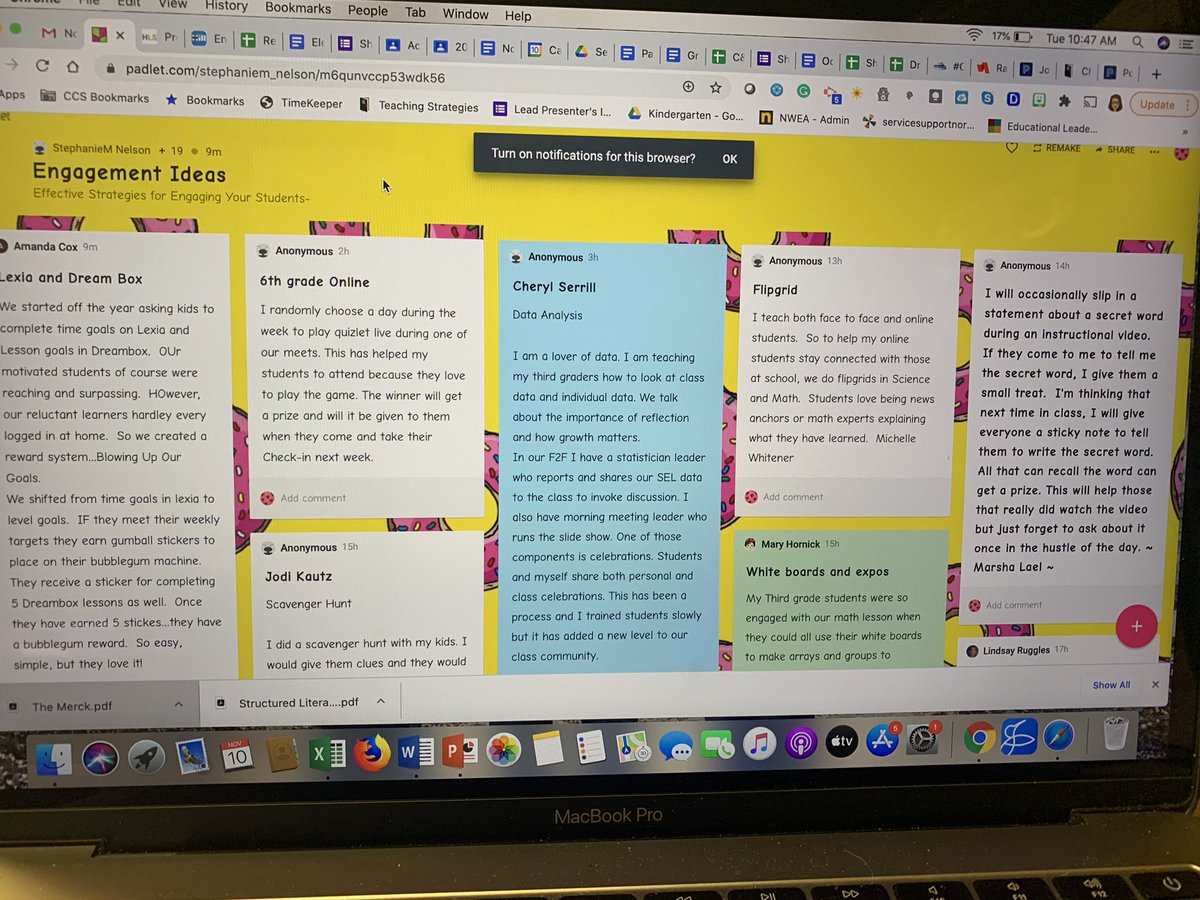 Teachers always strive for more! In a time where social distancing challenges face to face meetings, our teachers utilize ways to collaborate and share ideas to engage students!