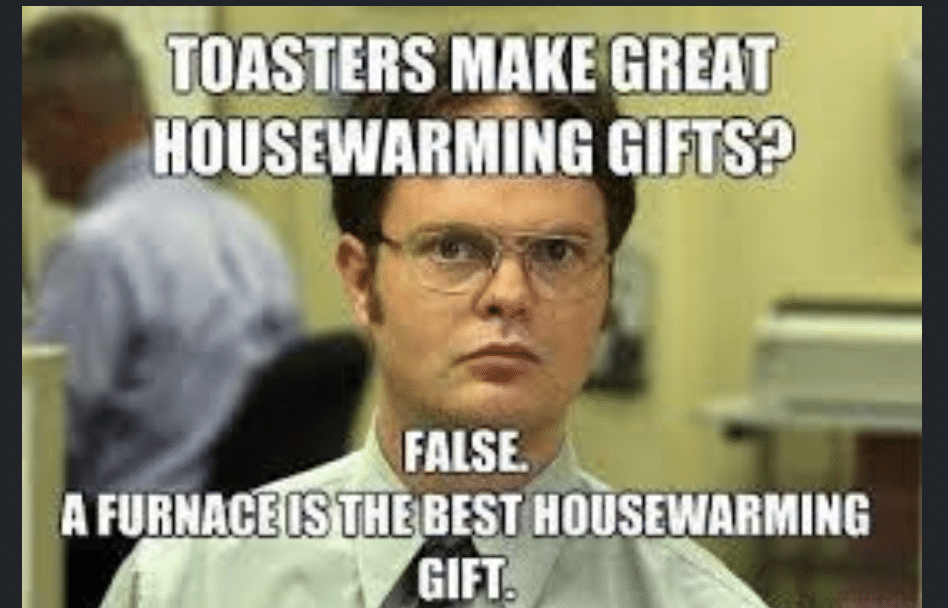 The chill is back ❄️ do you need a new housewarming gift? #HVACmeme