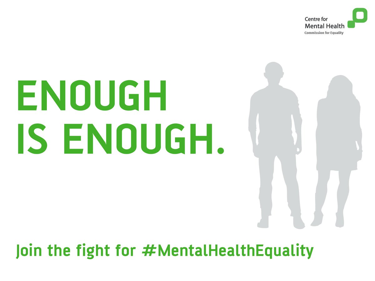 The inequalities we're highlighting - which make some more likely to experience mental health problems and less likely to access good help - are a stain on our society. 

Enough is enough. 

#EqualityInMentalHealth