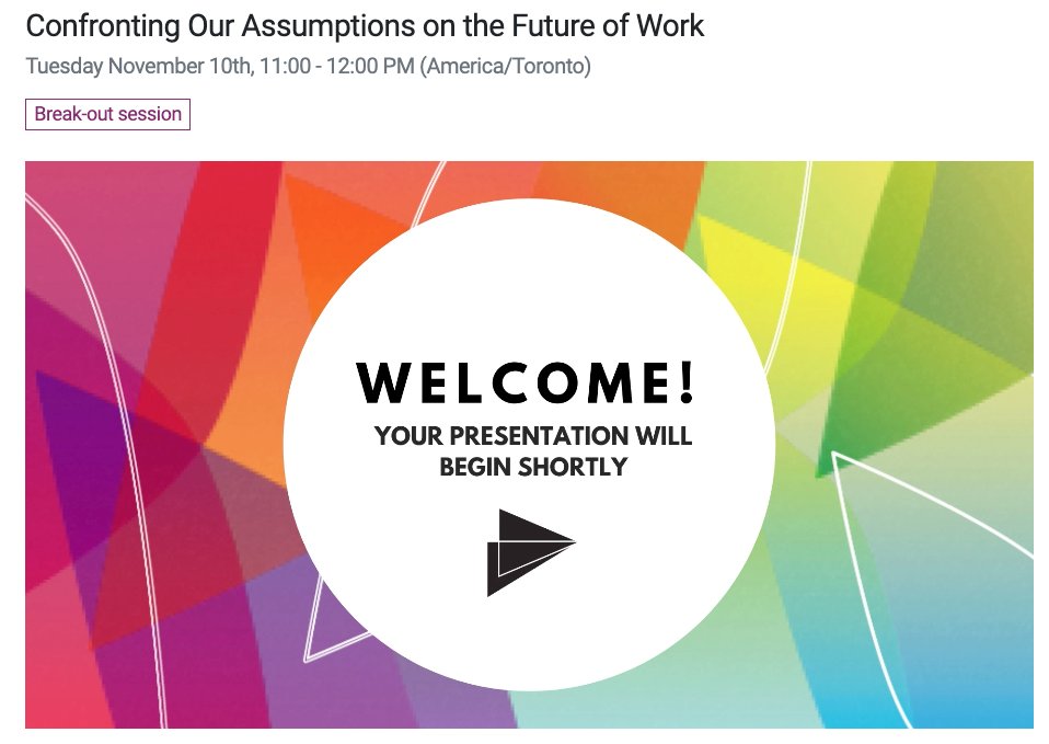 o_n_n's tweet photo. Just started: a 🔥 panel discussion with an equally hot topic: Confronting Our Assumptions on the #FutureOfWork

Looking forward to insights from @ArmineYalnizyan @rivera_di @pedrobarataTO @JohalSunil 
#nonprofitdriven https://t.co/d1E5kq2rni