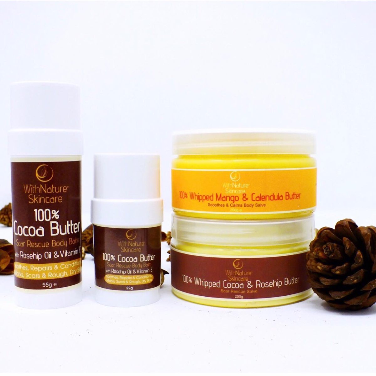 WithNatureSkin's tweet photo. 🍁🌟Keep skin soft with our 100% natural body butter collection🍁🌟Shop online &amp; stock up on these popular seasonal essentials. #HandmadeSkincare #EcoBeauty #DrySkin https://t.co/11UvckP6gc