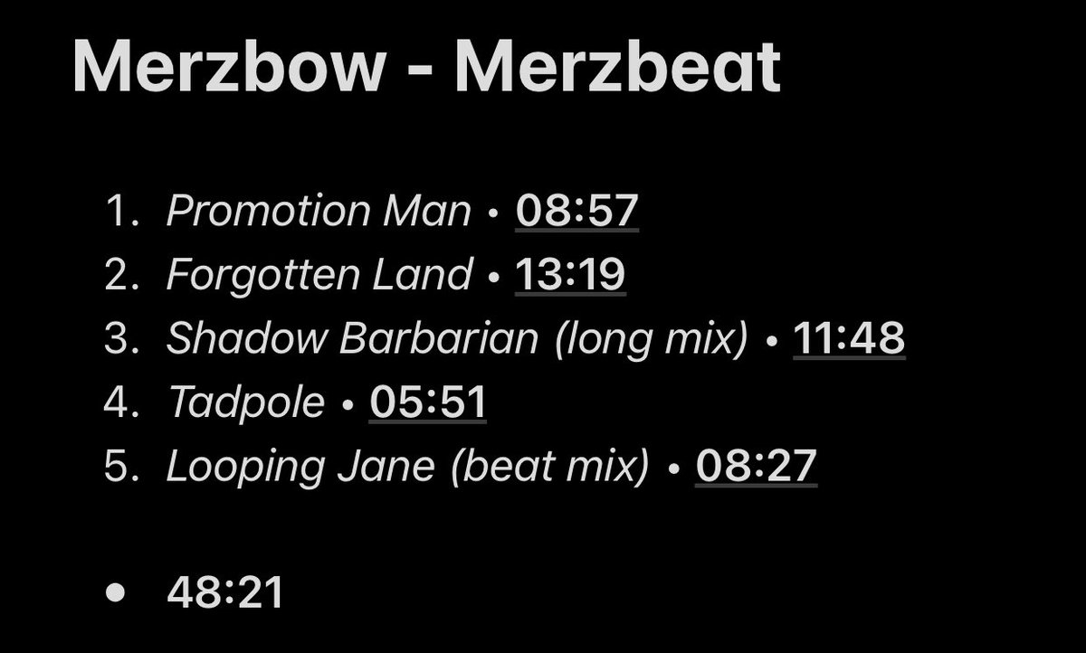 79/108: MerzbeatFinally listened to this quite famous Merzbow record. One of the first time Merzbow uses electronic drums in his songs (he already used acoustic drums several times). I think it’s a good project but it’s by far my favorite from him.
