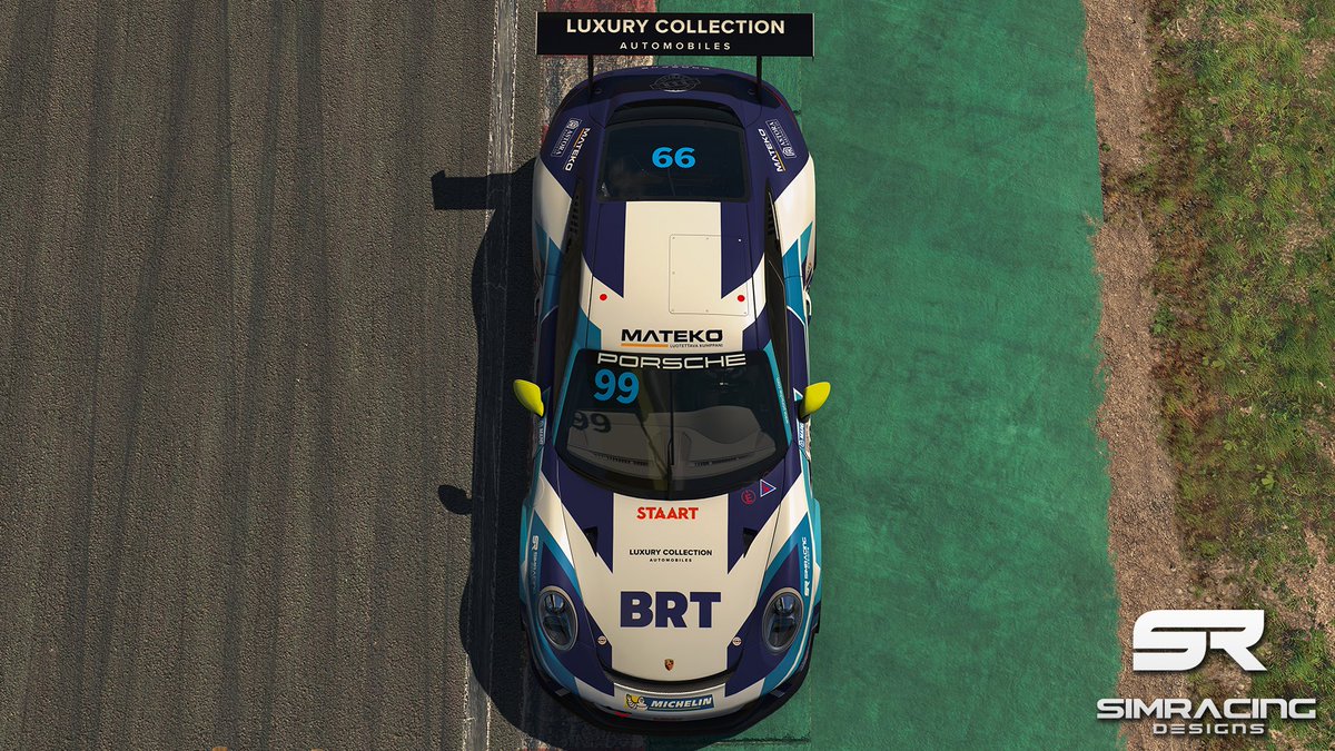 SimRDesign's tweet photo. Another livery fresh out of the booth. 

Porsche 911 GT3 Cup added to the @_BlueRoseTeam_ iRacing Fleet. 

Sporting Luka Nurmi’s sponsors ahead of his league entry

#simracingdesigns #simracing #esports #iracing #motorsportdesign #liveries #racingliveries https://t.co/D6QltrzoxB