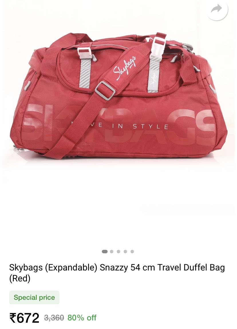 Buy Skybags Duffle Trolley Hustle 55cm Orange Online - Lulu Hypermarket  India