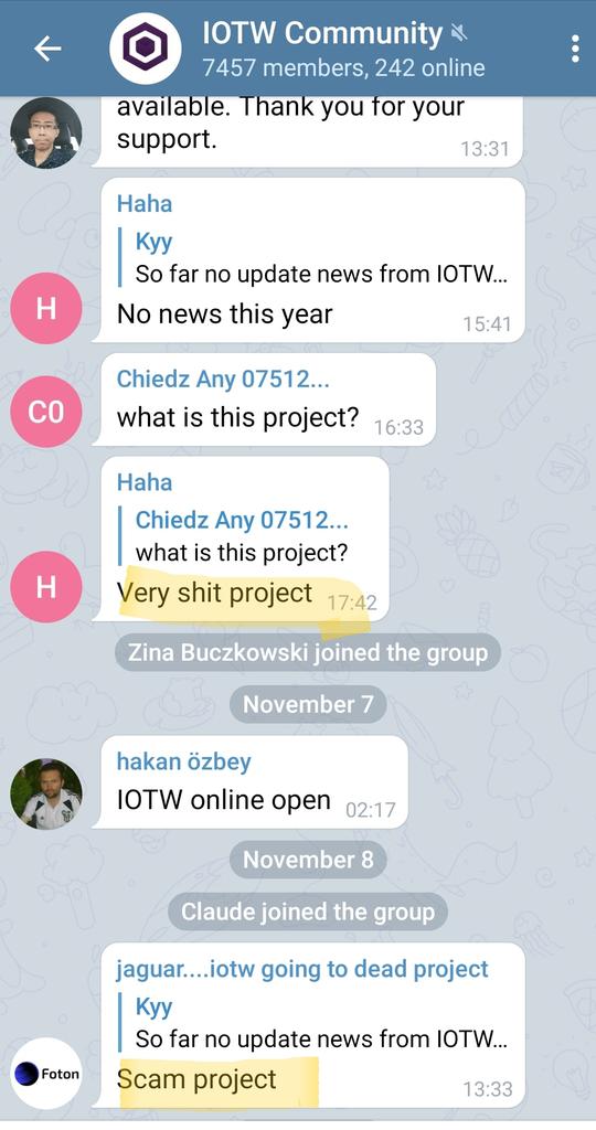 UdoWerner9's tweet photo. Investors feel disappointed and cheated by IOTW. IOTW is @500Startups batch 24 company. #SCAM #ScamAlert @RNeivert @christine_tsai @tesshau1 @Thangpvcpt1 @FitryOmar @jasonhung929 #blockchain #Crypto #IoT https://t.co/QcJghgbsmp https://t.co/GQKjj9onqS