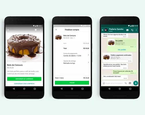 WhatsApp liberou hoje o botão de loja que te leva para um catálogo onde você pode comprar produtos diretamente no app