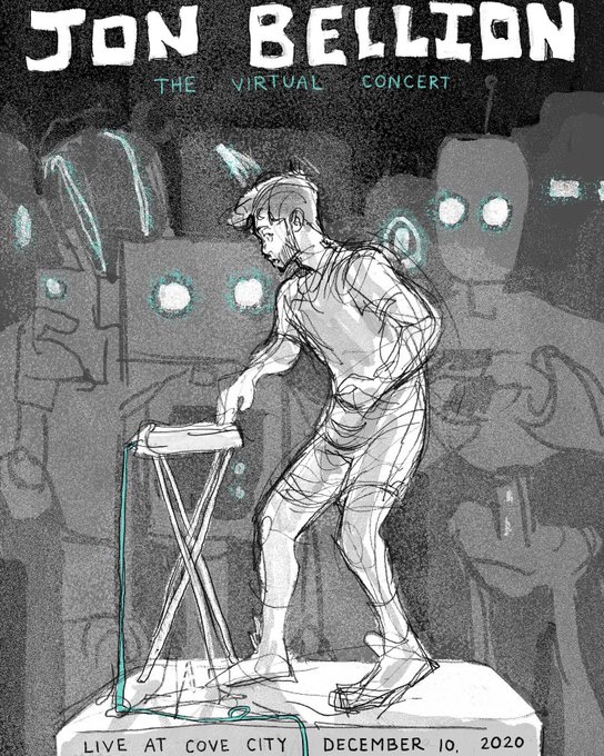 very honored to announce i made the art for @jonbellion 's upcoming virtual concert!!!! a dream come true!!!! 