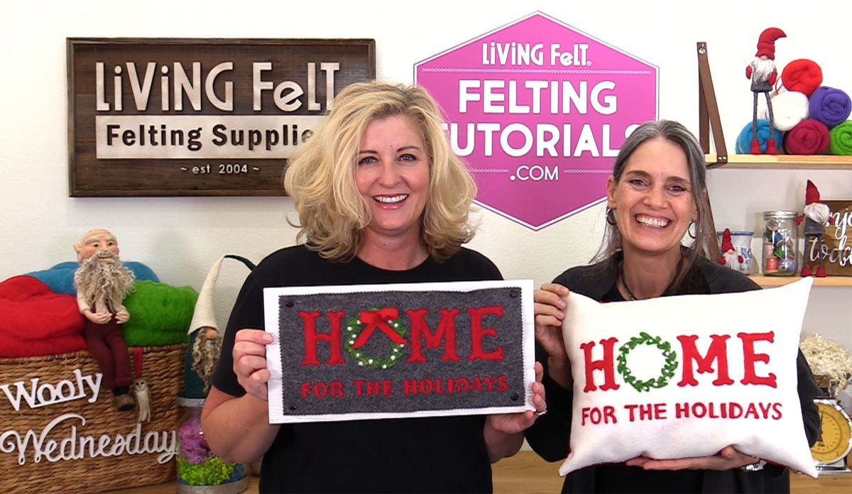 LivingFelt's tweet photo. Its a great time to start needle felting Christmas Decorations!  Join us live or watch the replay...of 
Home For The Holidays with our guest project designer Holly LaRock on Wooly Wednesday 11/11 @ 2pm Central:      https://t.co/S0bQUSSI7d https://t.co/MU7WfsrUY1
