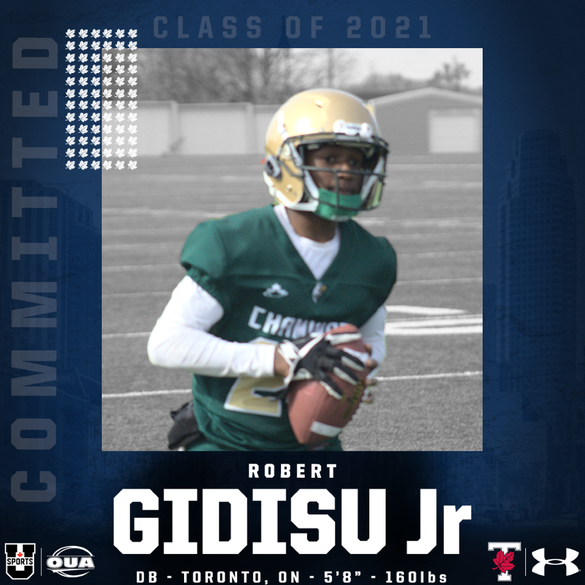 UofTBluesFB's tweet photo. We would like to welcome another Amazing Local Talent DB Robert Gidisu Jr! @GidisuJr will be joining us from the @ccsfootball program in Toronto Ont! 

#BLEEDBLUE #WeAreTO #TorontoBlues #ChaminadeBlues #Backyard #Toronto https://t.co/WOwskH1QDn