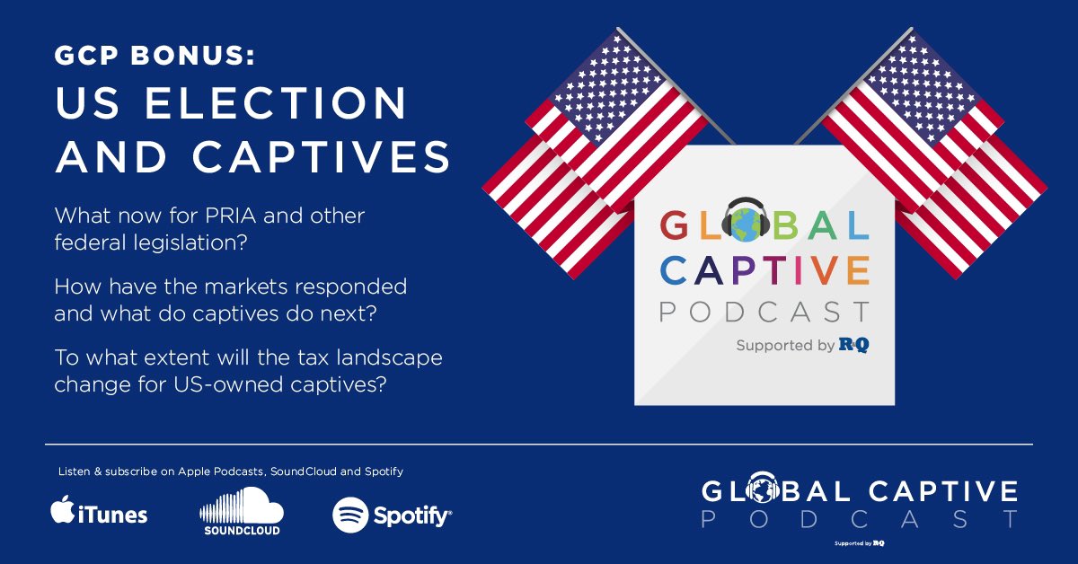 How does the US Election result impact the world of captive insurance? What next on PRIA, Covid relief, tax rates and the investment markets?

On Friday we released a special episode featuring our resident experts on all the above.

globalcaptivepodcast.com/gcpuselection

#captiveinsurance