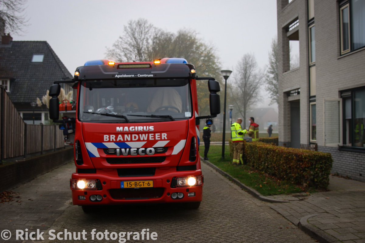 Melding brandweer Wagenstraat Apeldoorn