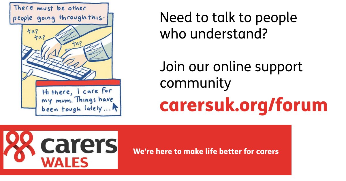 CarersWales's tweet photo. Our forum is available 24 hours a day, 365 days a year to Carers UK members. So whether you need to share an experience, ask a question or simply let off some steam, sign up for free today and join the conversation: https://t.co/QqI4vHfHZQ https://t.co/lCqlp4LPNl