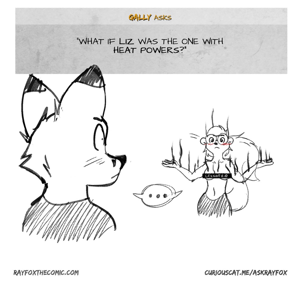 RayFoxTheComic's tweet photo. "Ray's powers aren't really.. "girl" friendly?
#rayfoxcomic #askrayfox https://t.co/Cq8Cd8OeFi