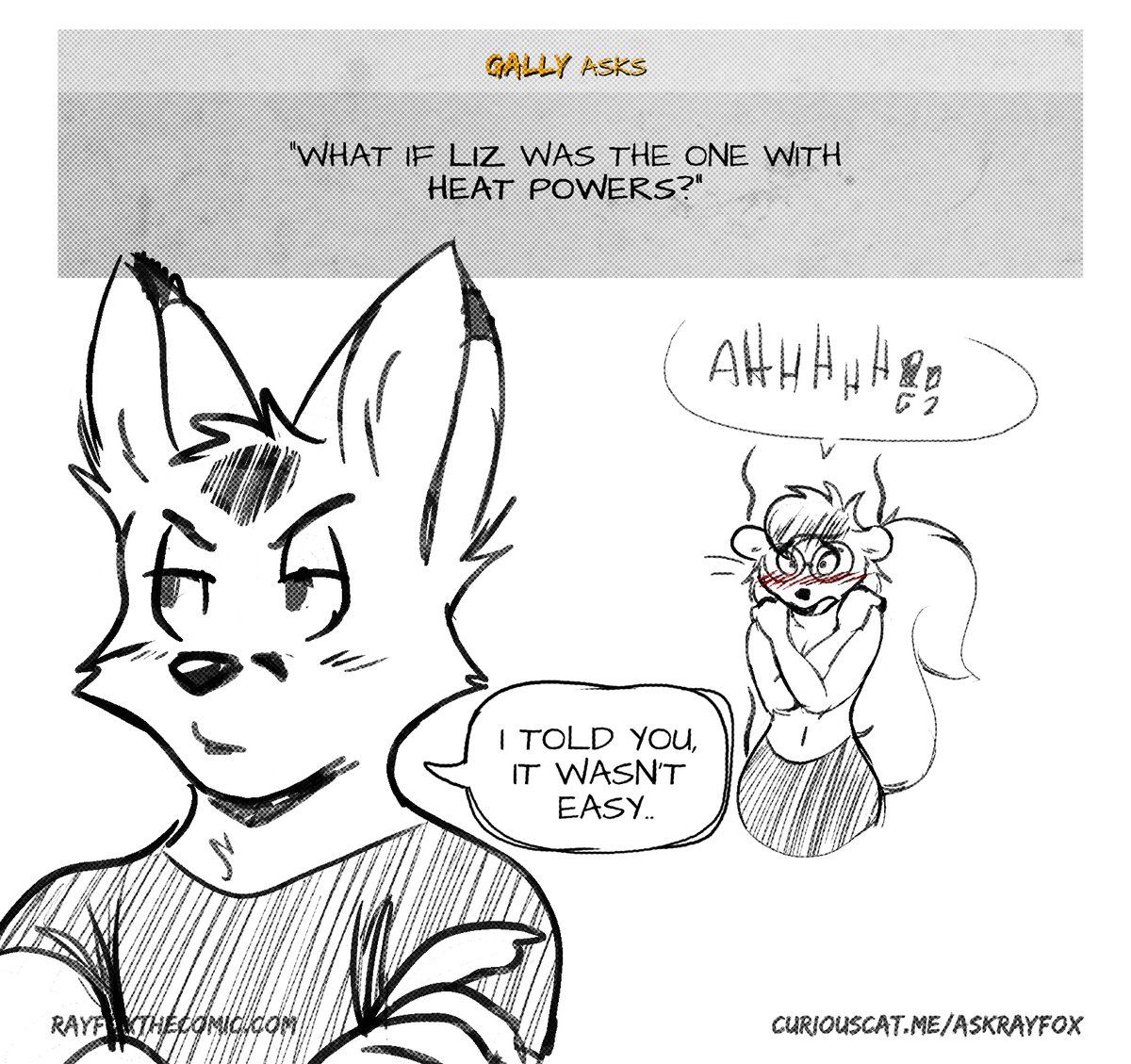 RayFoxTheComic's tweet photo. "Ray's powers aren't really.. "girl" friendly?
#rayfoxcomic #askrayfox https://t.co/Cq8Cd8OeFi