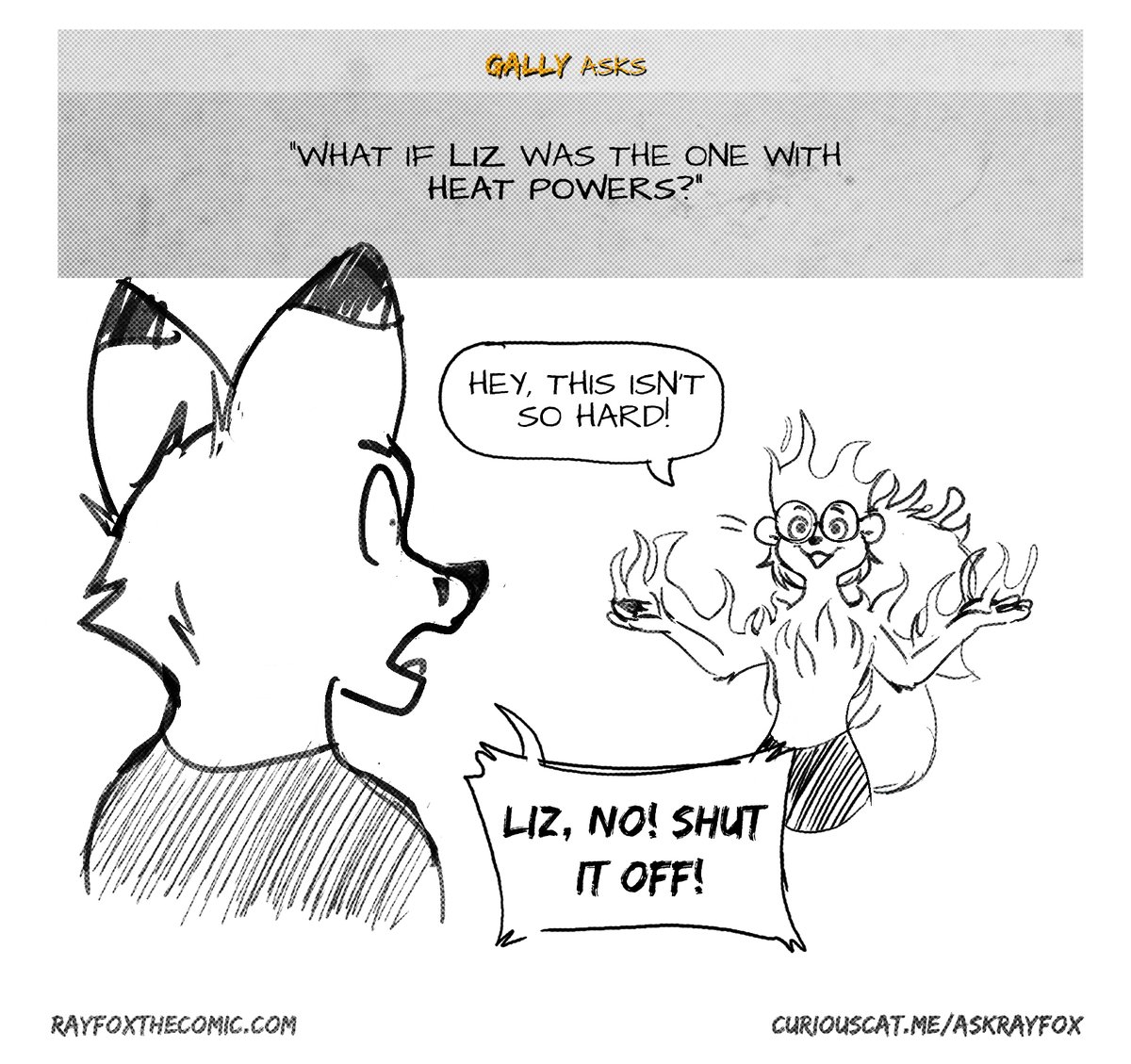 RayFoxTheComic's tweet photo. "Ray's powers aren't really.. "girl" friendly?
#rayfoxcomic #askrayfox https://t.co/Cq8Cd8OeFi