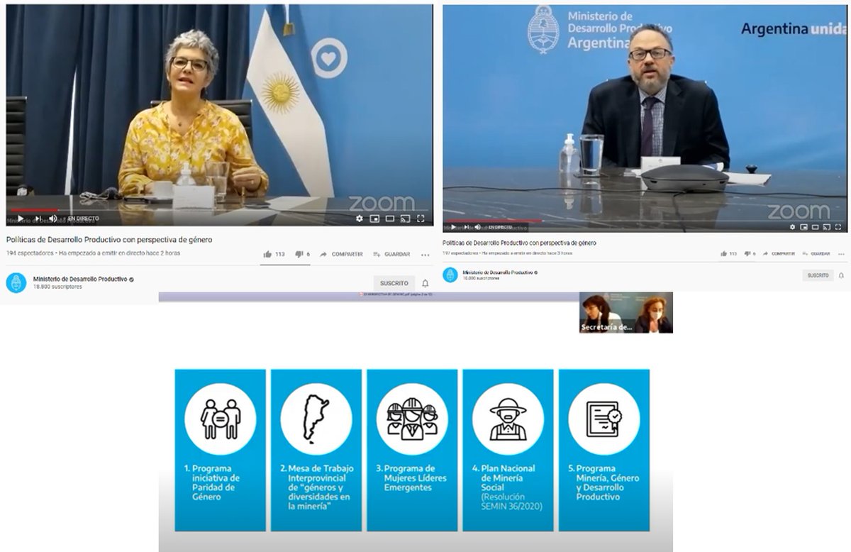 Hoy se presentaron 39 iniciativas con perspectiva de género desde <a href="/produccion_arg/">Secretaría de Industria y Desarrollo Productivo</a>. Entre ellas se destacó a <a href="/IpgArgentina/">Iniciativa de Paridad de Género Argentina</a> como parte de las acciones implementadas por la Secretaría de Minería para promover una industria más equitativa e inclusiva. #SinBrechaNoHayLímite