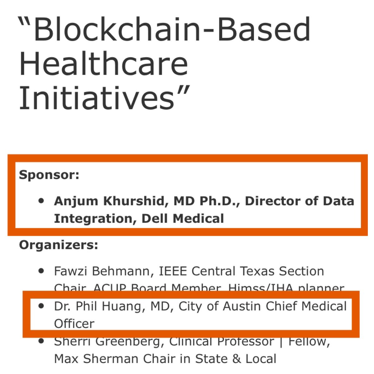 lynnsdavenport's tweet photo. @Philly852 @DrPhilHuangDFW Anything is possible when our director of HHS @DrPhilHuangDFW worked in Austin where they have #MyPass and #blockchain experiments on homeless people, as well as the @DellMedSchool people working to put us all on supply chain like lettuce heads 🥬 #Telemedicine https://t.co/9CdADJ34yf