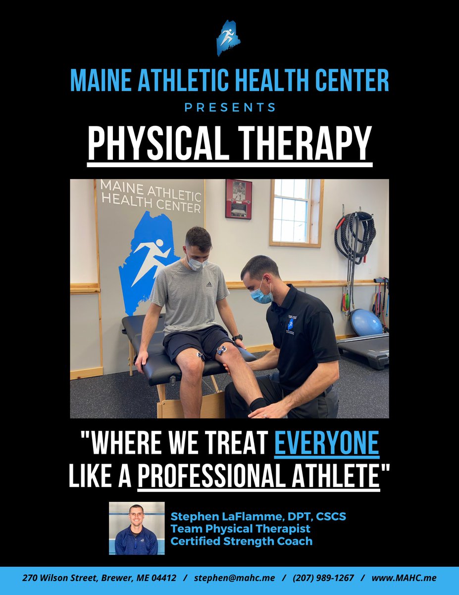 HealthMaine's tweet photo. NEW addition to the Maine Athletic Health Center... Physical Therapy! https://t.co/sXtovLja5L