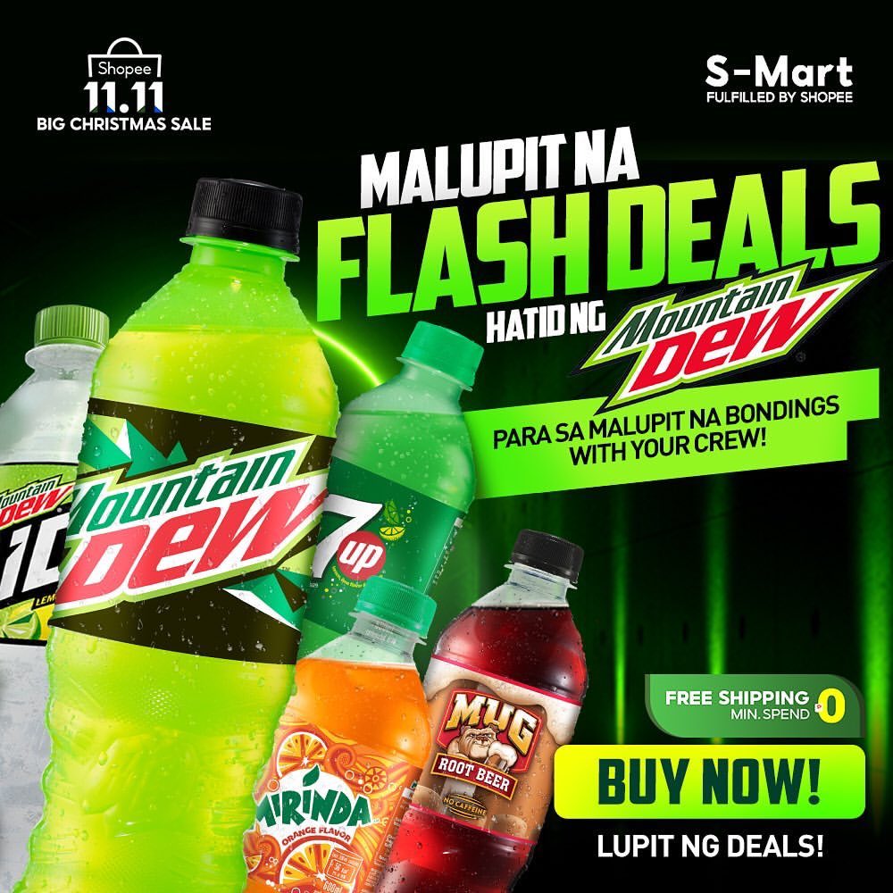REIDersOfficial's tweet photo. Make every day thrilling with Dew's flash deals at 11.11! Add Mountain Dew to yourr S-Mart cart now here: https://t.co/Rwb6ZAa8oy

#DoTheDewWithJamesReid
#BreakTheIceWithJames https://t.co/huoAI8whO1