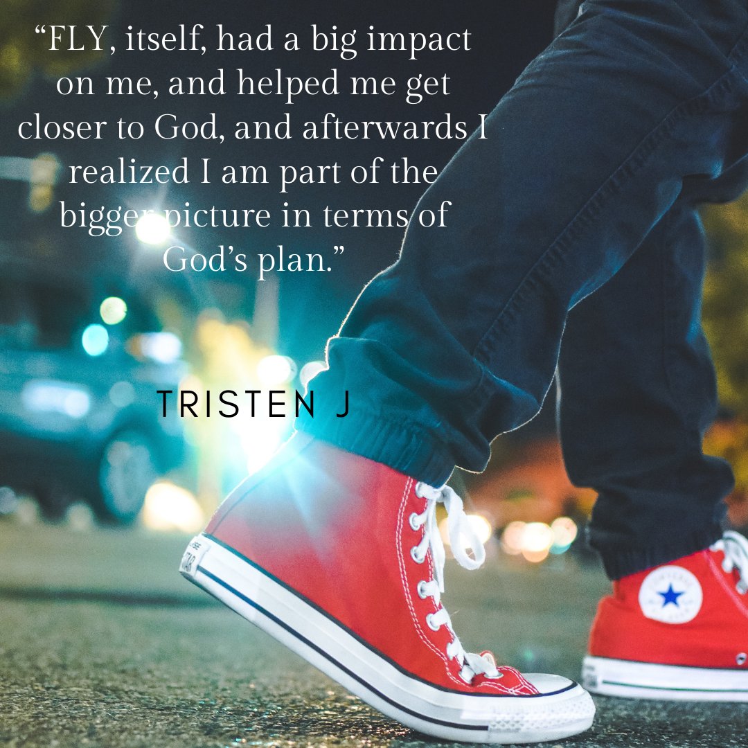 flyconvention's tweet photo. “FLY, itself, had a big impact on me, and helped me get closer to God, and afterwards I realized I am part of the bigger picture in terms of God’s plan.” Tristen J https://t.co/NV21mmCx1I