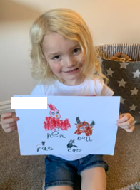 GEPSClass1's tweet photo. Wonderful work from another Class 1 home learning superstar!  I love your Little Red Hen character drawings and labels, beautiful poppy art and the creative way you have formed your numbers to 10!😊👏🌟 https://t.co/huHuA55Gk7